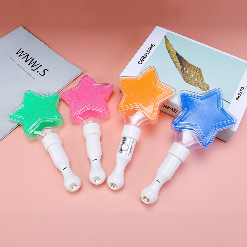 Five-pointed star electronic glow stick toy small five-pointed star glow stick wholesale concert flash cheer props should help