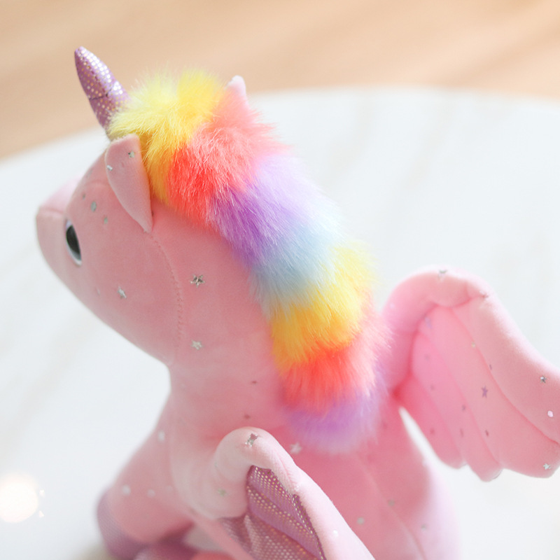 Foreign trade new Angel unicorn rainbow horse children's toy doll doll plush toy doll mascot