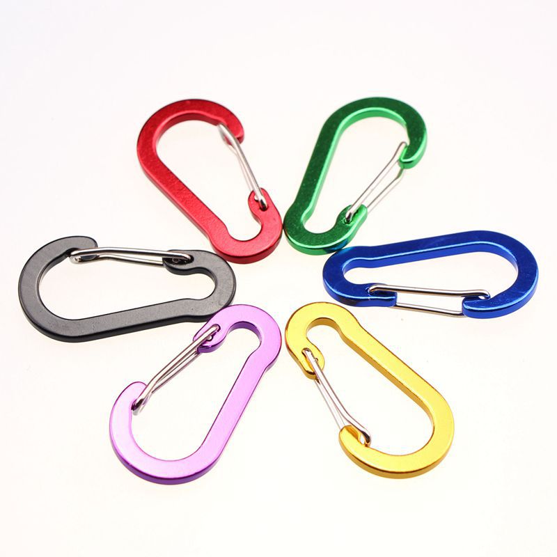 Factory wholesale No. 5 S stainless steel buckle spring buckle aluminum alloy personality diy keychain 10 pieces a pack