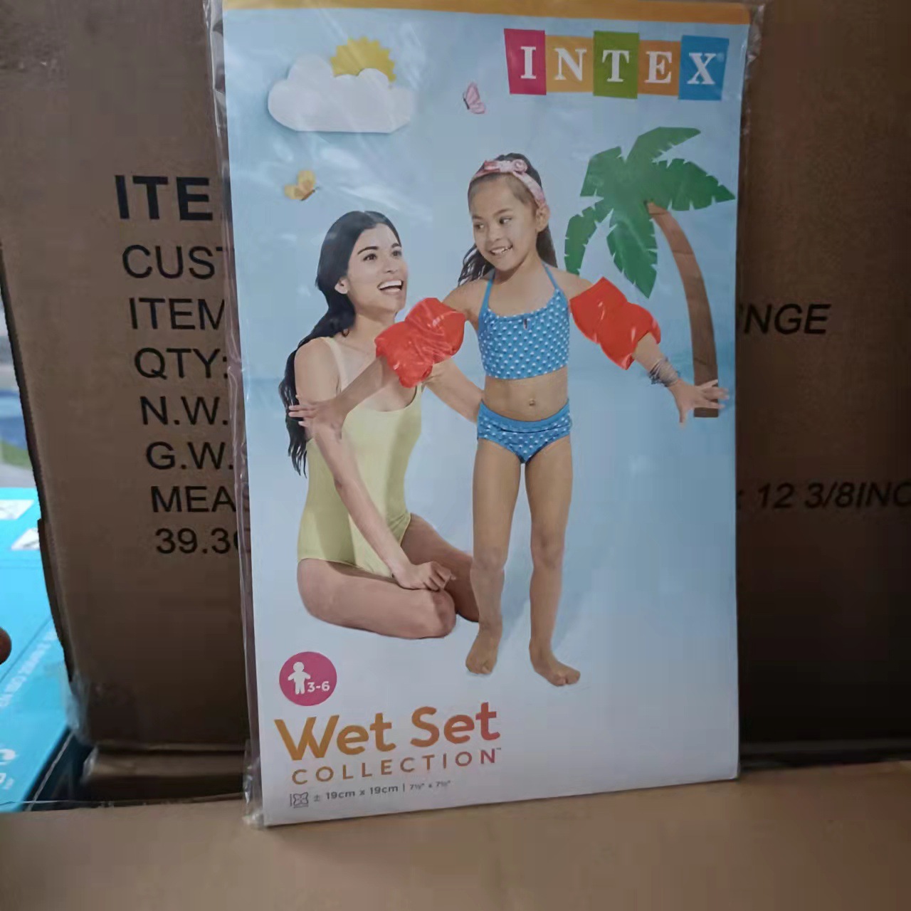 INTEX 59640 Orange Arm Circle Children Swimming Assisted Lifesaving Arm Circle Learn to Swim