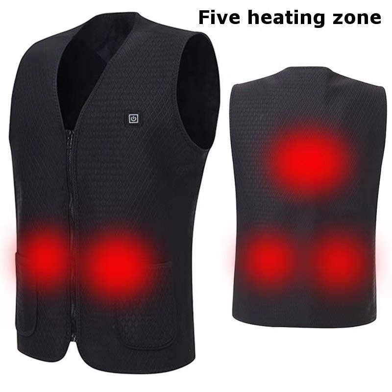 Heating vest cotton-padded jacket heating clothing factory direct men's and women's winter heating clothing warm electric heating clothing vest