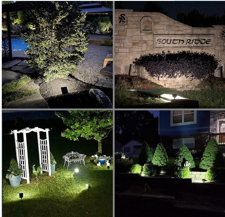 Solar floor insert lamp spotlight lawn lamp light control lawn lamp LEDRGBW10LED 48LED Lawn Spotlight
