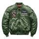 2024 autumn and winter new youth men's jacket plus size stand collar padded warm quilted flight jacket top 9822