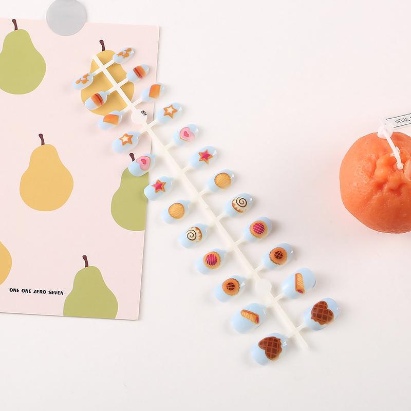 Children's Wearing Color Nail Art Patch New Cute Fruit Painted Nail Art Removable Nail Art for Foreign Trade