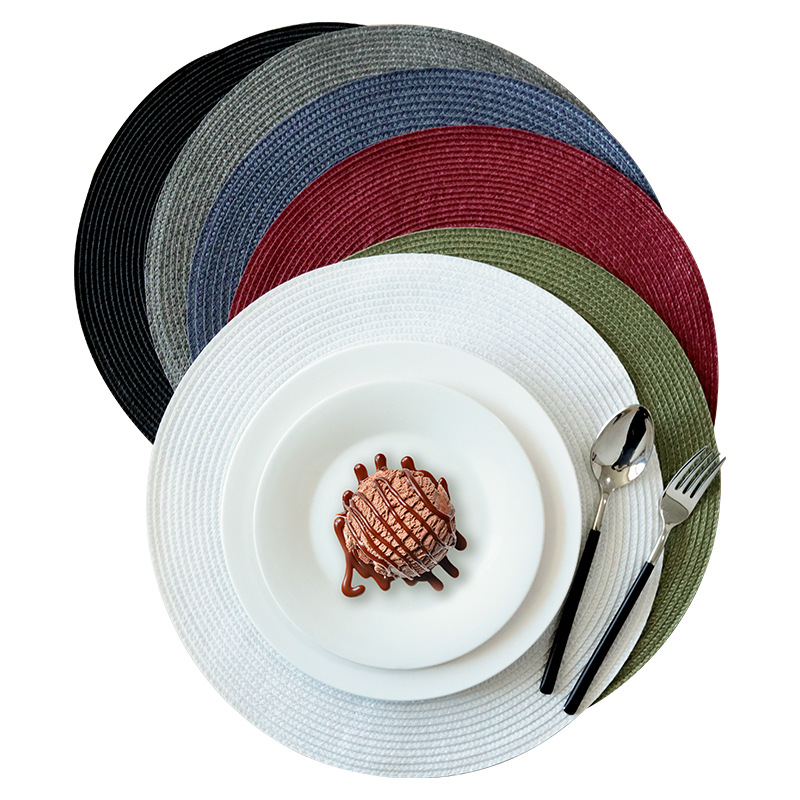 Cross-border supply pp placemats in stock for sale plain heat insulation mats
