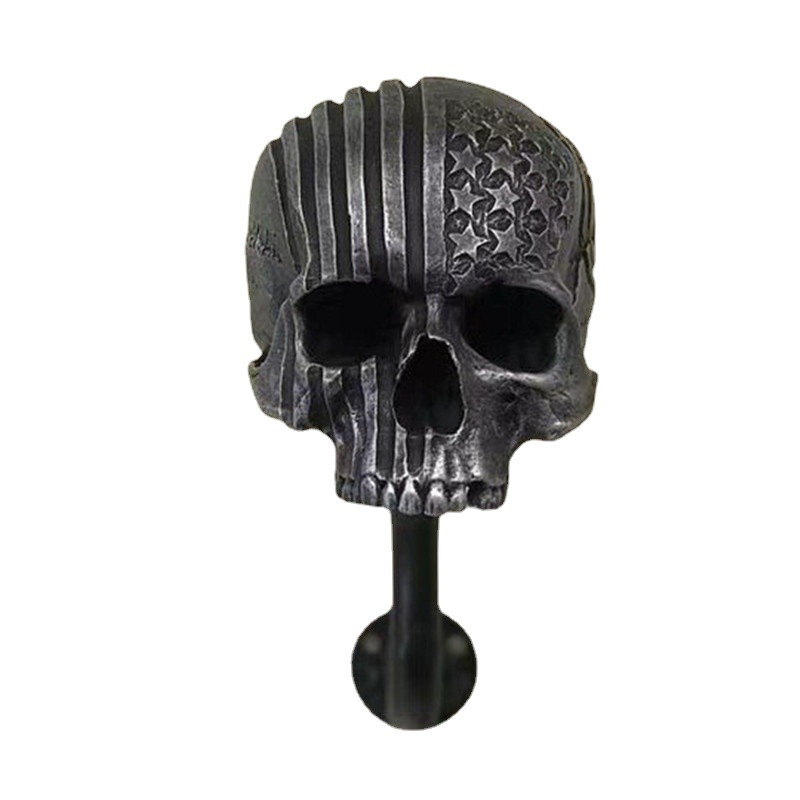 Cross-border Creative Motorcycle Skull Helmet Rack Resin Ornaments Craft Haunted House Horror European and American Interior Wall Ornaments