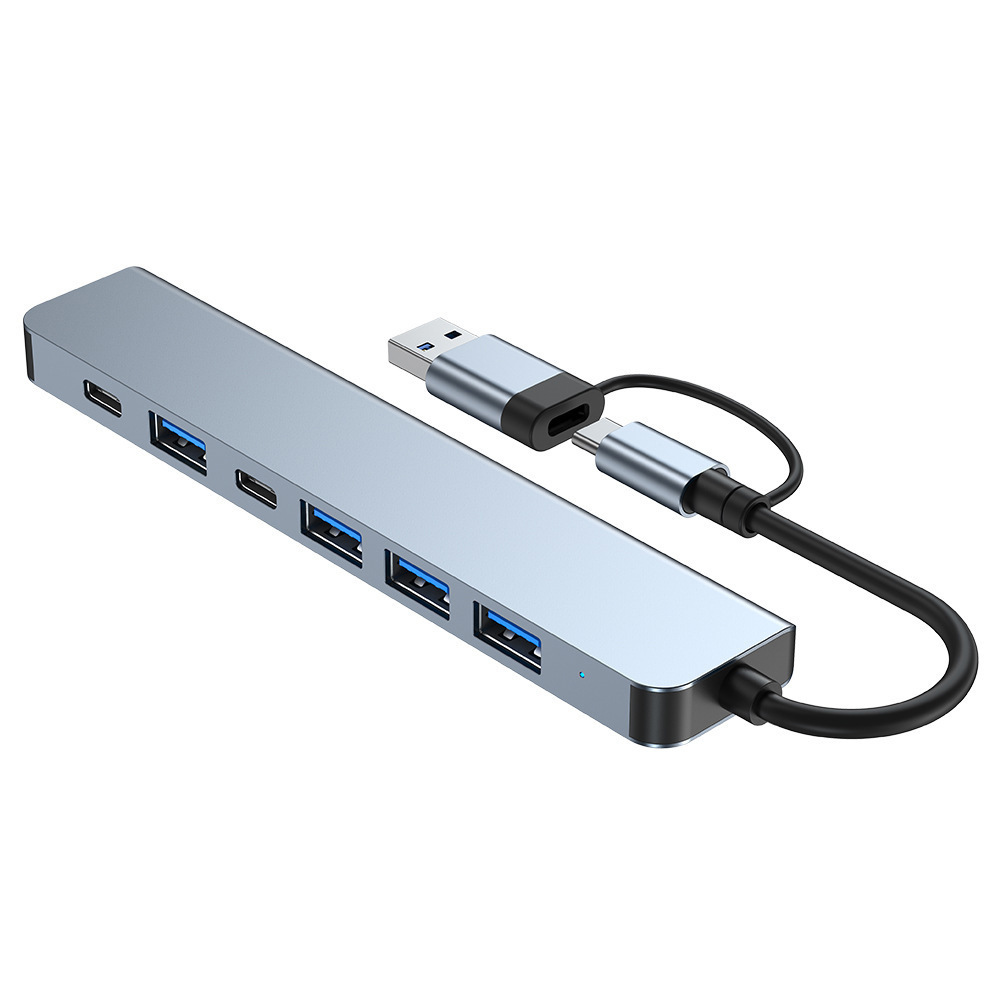 Computer usb dual-head docking station notebook typec docking station multifunctional seven-in-one charging data hub