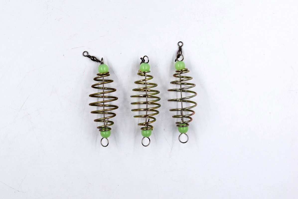 Olive-type explosion hook spring fishing gear accessories fishing gear luminous beads bait spring bait fishing bait holder