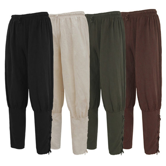 wish Amazon Casual Pants Men's Summer Men's Pants Ankle Strap Pants Medieval Pirate Ship Quick Dry Pants Spot