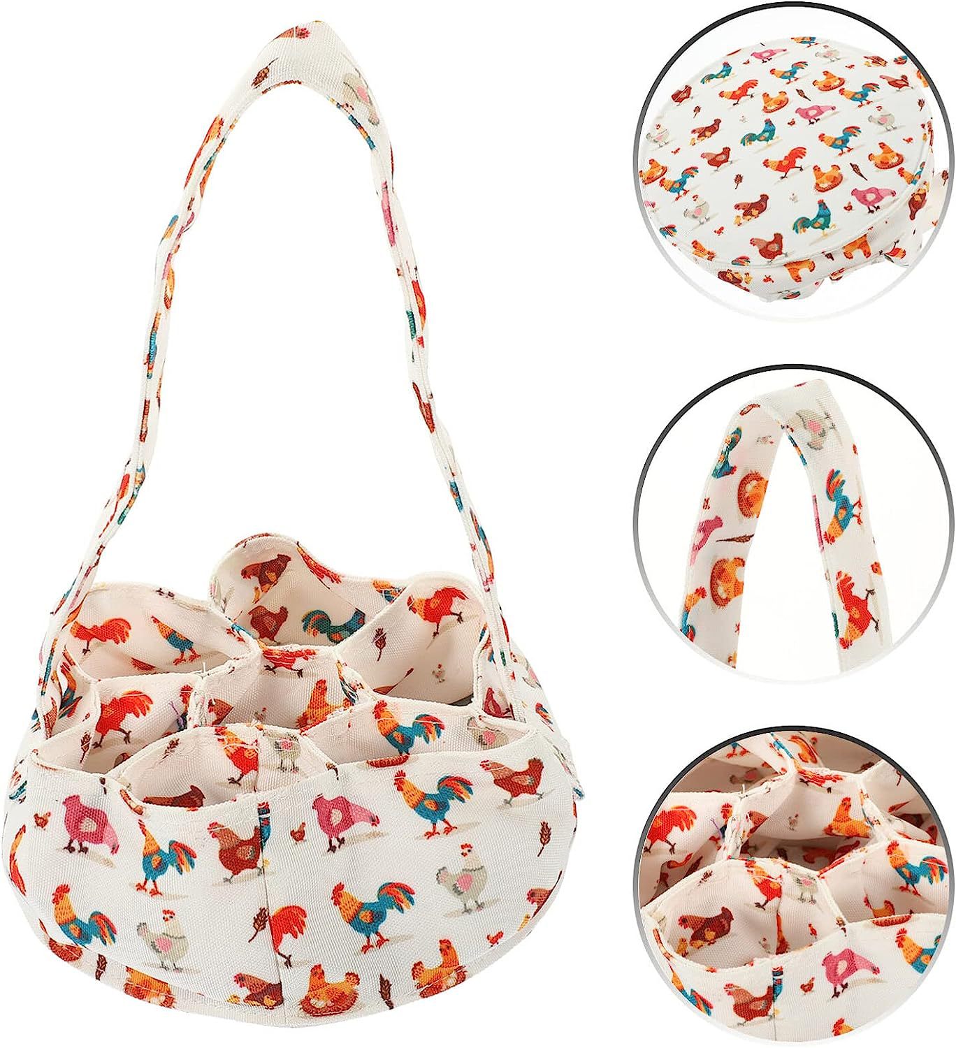 Spot Egg Collection Basket Egg Collection Basket 7 Bags Oxford Egg Storage Bag Duck Egg Container Farm House Egg Basket