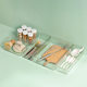 Japanese-style desktop drawer storage box partition kitchen tableware stationery finishing small box transparent plastic compartment artifact