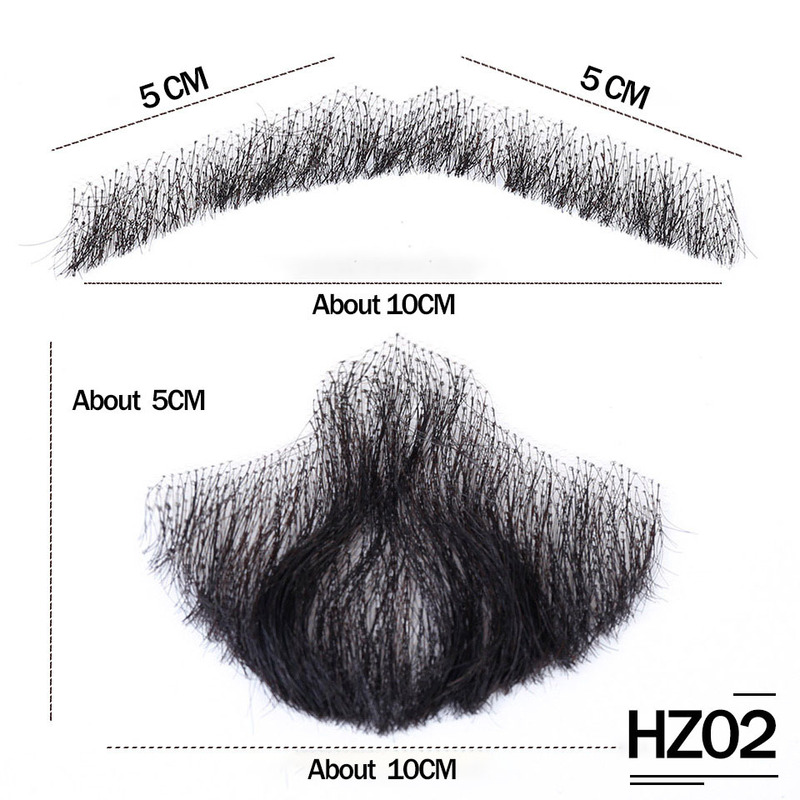 新しい通気性目に見えない手編みのひげ映画テレビの小道具現実的なシミュレーションひげ口ひげ|undefined