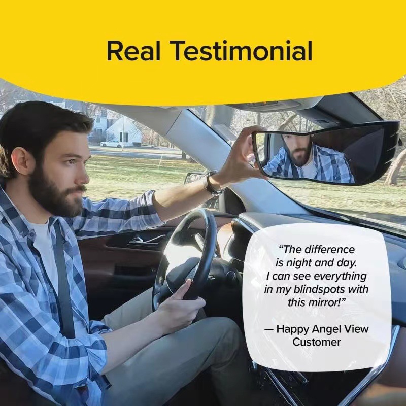 Car auxiliary mirror large View Mirror reflector Car Rearview Mirror frameless wide angle curved mirror baby mirror