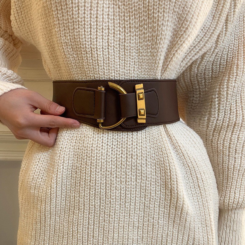 Women's wide belt decorative suit skirt sweater coat elastic elastic waist seal personality fashion all-match waist seal