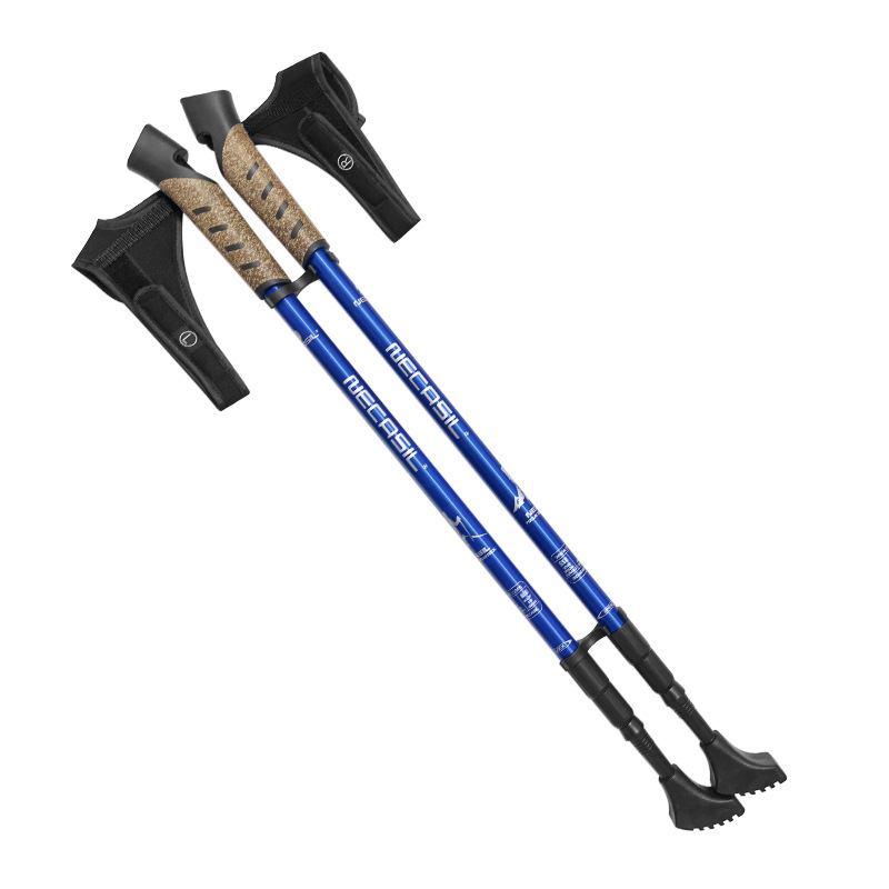 Nucasso cross-country walking pole straight handle climbing pole 6061 aluminum alloy inner locking climbing pole strong locking G301