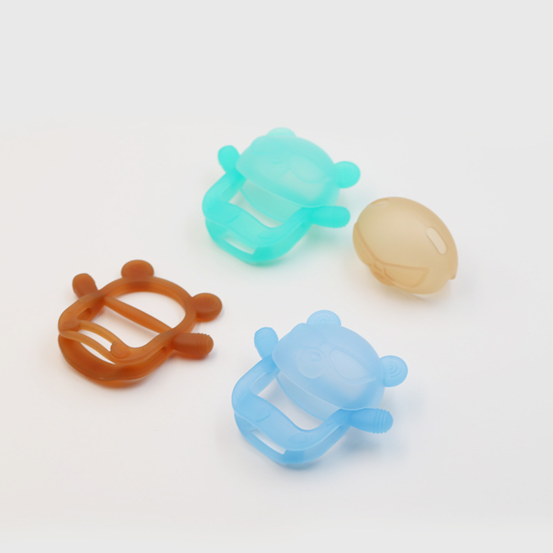 New Baby Bear Bite Gum Food Grade Boiled Anti-Eating Hand Artifact Grinding Stick Baby Toy