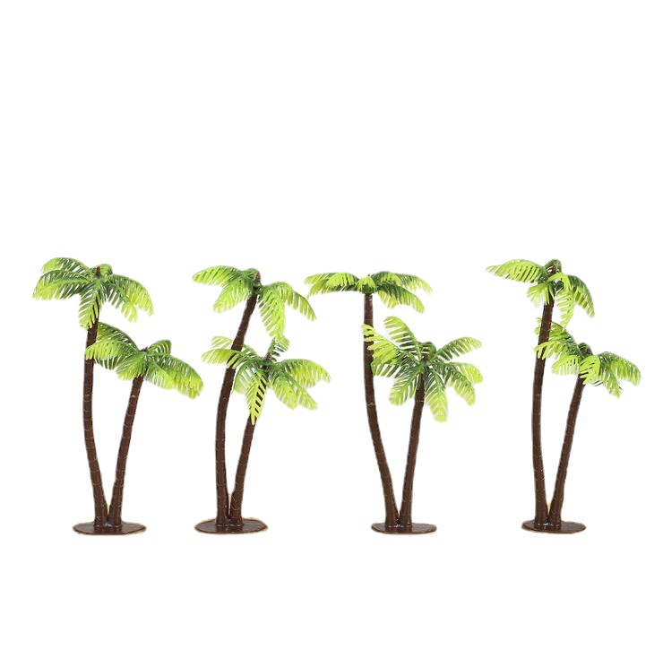 Factory Direct supply simulation small coconut tree micro-View sand tray fish tank decoration aquatic plants mini coconut tree photo props model