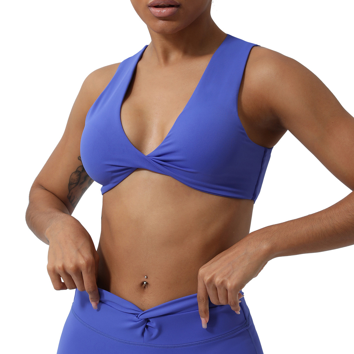 New Kink Shock-proof Push-up Yoga Bra Cross-border Indoor Training Fitness Bra Sports Vest with Chest Pad for Women