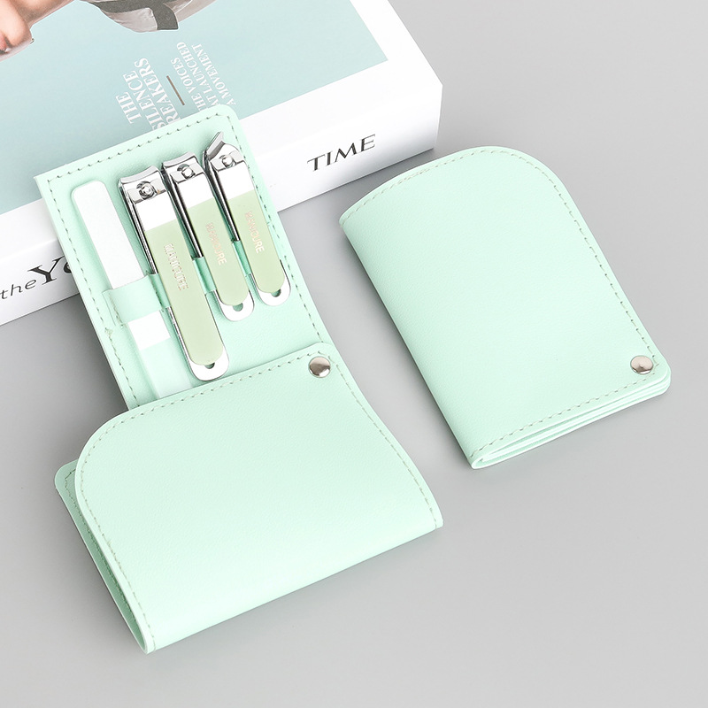 High-end nail clippers household 4-piece nail clippers suit with file manicure nail tools sharp nail clippers