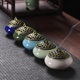 Ceramic household sandalwood burner three-legged tower incense coil incense line incense holder kiln change white porcelain incense burner multi-style spot wholesale