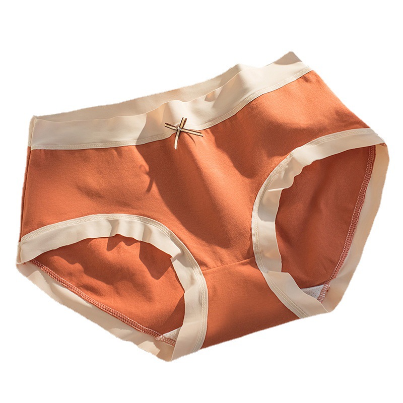 Paclitaxel Purified Underwear Ice Silk Waist Women's Mid-Waist Cotton Non-Marching Naked Breathable Hip and Skin-Friendly Underwear