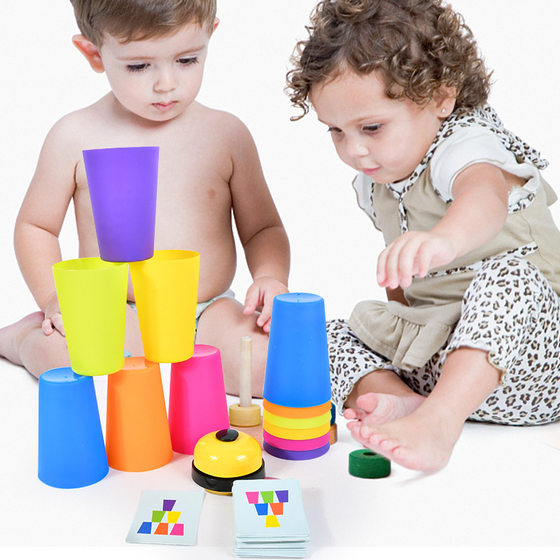 Cross-border stacked cups children's fast stacked cups competitive stacked cups kindergarten interactive games educational thinking training toys