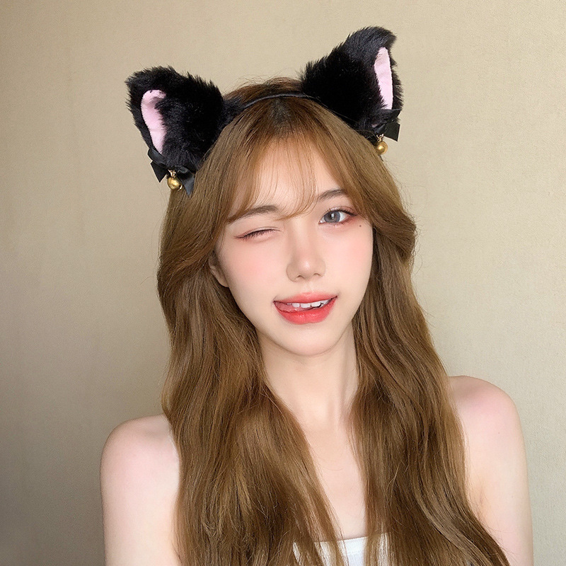 Cute Plush Cat Ear Hairband Autumn and Winter New Cat Rabbit Ear Fox Beast Ear Sexy Anchor Bell Headwear