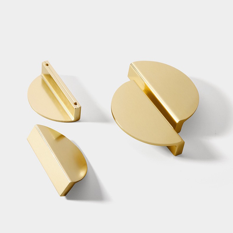 Modern Simple Morandi Color Series Aluminum Semi-circular Wardrobe Cabinet Bedside Cabinet Shoe Cabinet Cabinet Door Cabinet Door Handles