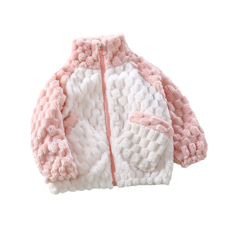 Children's Golden Turtle fleece sweater coat autumn and winter coat boys' and girls' warm clothes Korean style stand collar Autumn New