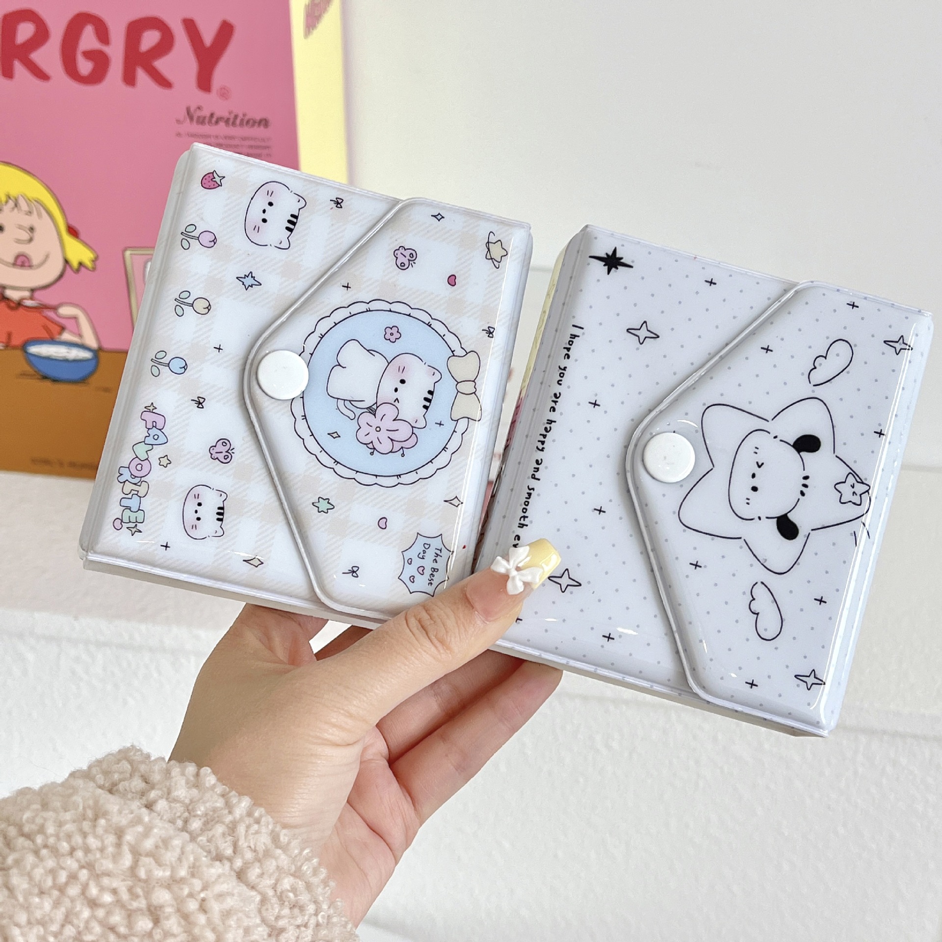 Korean style ins style cartoon star-chasing cartoon envelope card holder one Palace card book small card storage book Polaroid album