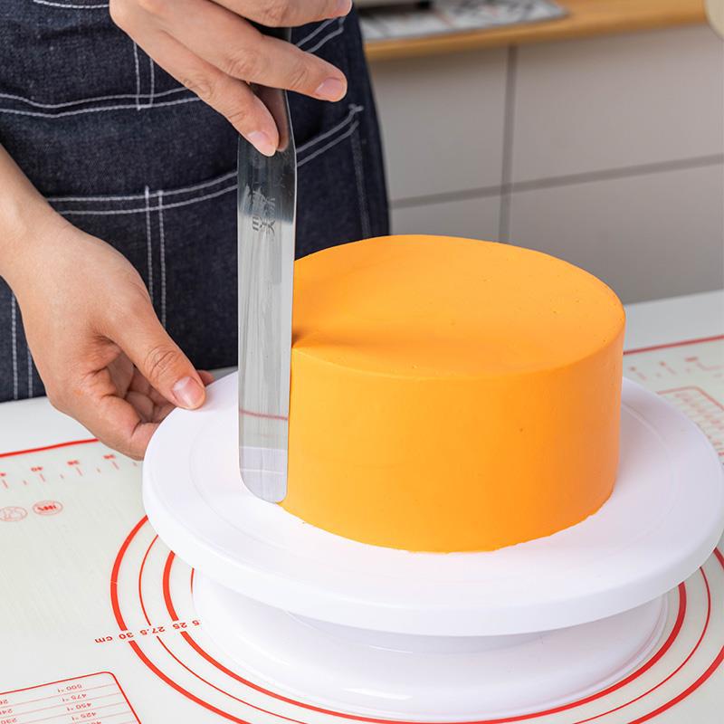 Cake decorating table White Plastic Decorating turntable lightweight stable cake turntable DIY decorating turntable baking tool