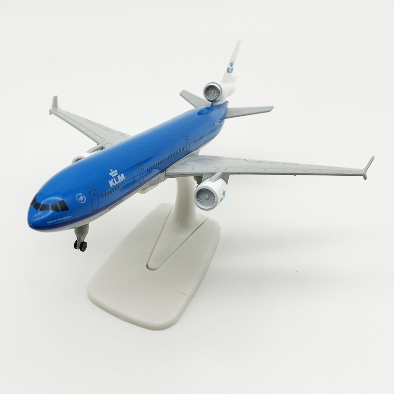 20cm麦道MD-11機模型合金中実静的置物離着陸機付き|undefined