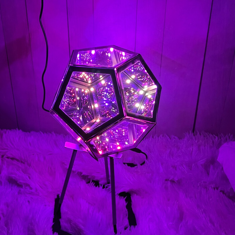 クリエイティブクールインフィニティ十二面体カラフルな芸術的なナイトライト小型 Led 照明装飾テーブルランプ|undefined