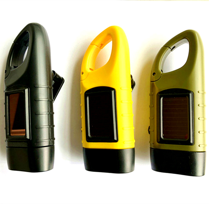 Emergency hand crank Flashlight solar flashlight mini flashlight portable flashlight emergency bag flashlight