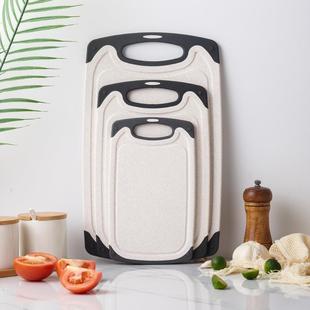 Baoma complementary food wheat straw chopping board pp plastic fruit chopping board chopping board three-piece set combination chopping board