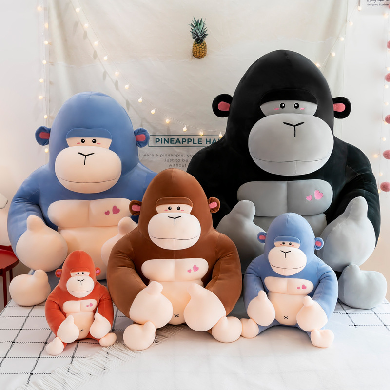 King Kong Gorilla Pillow Plush Toy Cross-border Simulation Doll Internet Popular Lazy Large Doll Children's Doll