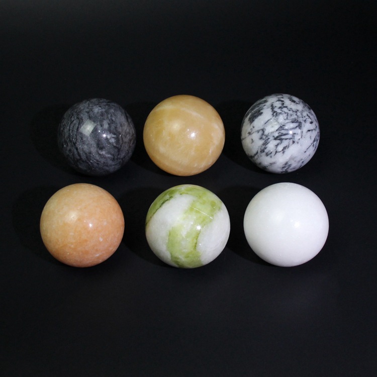 Natural marble fitness handball brocade box for middle-aged and elderly hand-turned massage health sports gifts spot quick hair