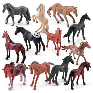 Cross-border Simulation World Famous Horse Model Set Static Mini Quetta Horse Sharma Morgan Ma Fries Horse