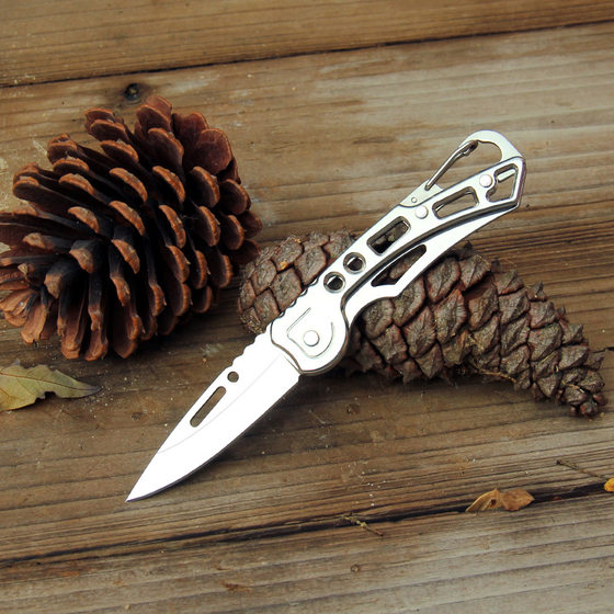Outdoor folding knife stainless steel portable folding knife multifunctional outdoor self-defense knife portable key fruit folding knife