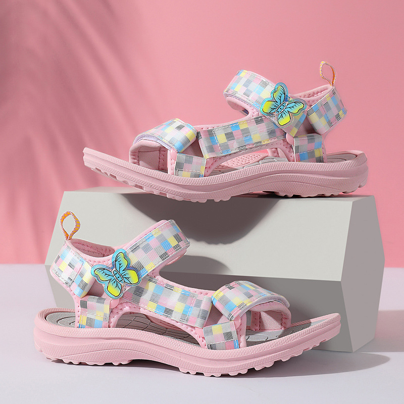 2023 Summer Girls New sandals 25-38 light Fashion Women's Beach princess shoes summer cross-border supply