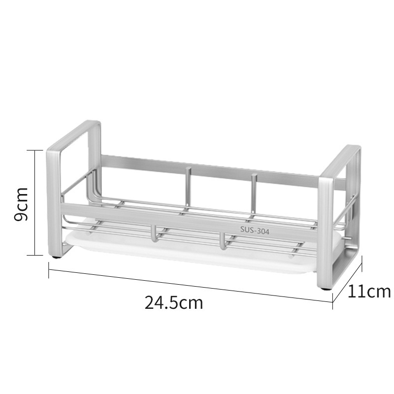 キッチンスポンジホルダーふきん排水ラック野菜洗面器たわしパッド収納ラック蛇口布オーガナイザー穴あけバスケットなし|undefined
