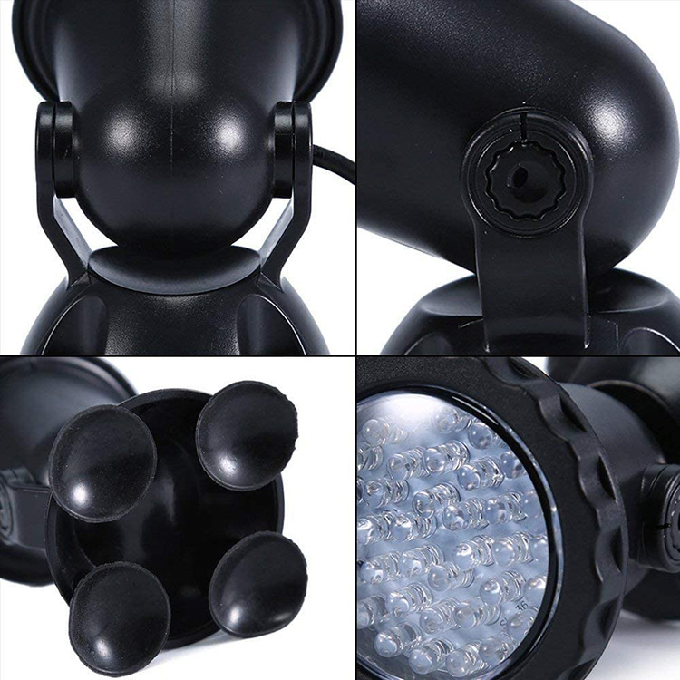 Cross-border colorful RF remote control diving lamp pond spotlight dimmable colorful rockery projection lamp one drag four underwater lamp