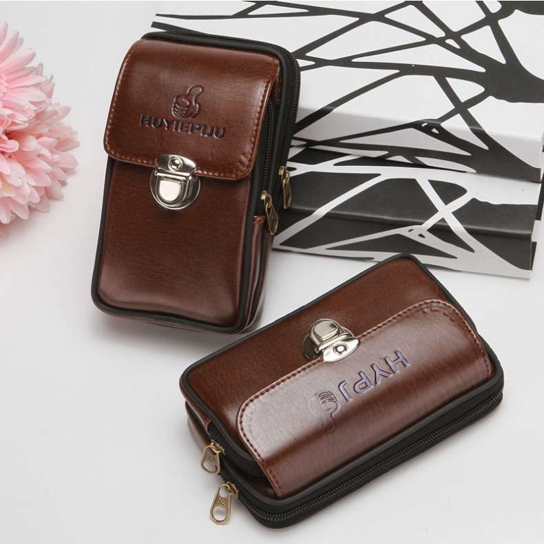 Hot sale 6.5 inch mobile phone bag cigarette change mobile phone waist bag waterproof wear belt construction site mobile phone bag waist bag wholesale