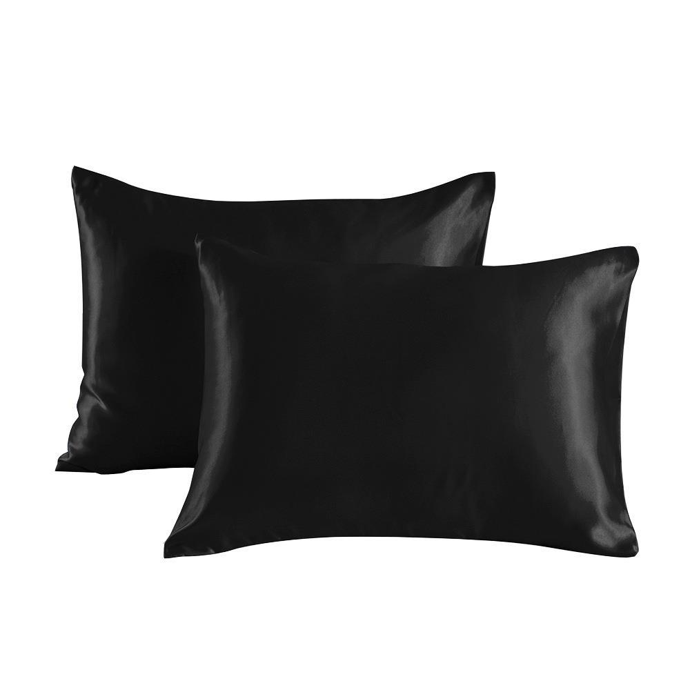 Cross-border silk pillowcase pillowcase solid color double-sided satin Amazon pillowcase a pair of foreign trade Wholesale