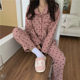 Red love pajamas women Korean style loose suit cute new sweet home wear women support ordering at home and abroad