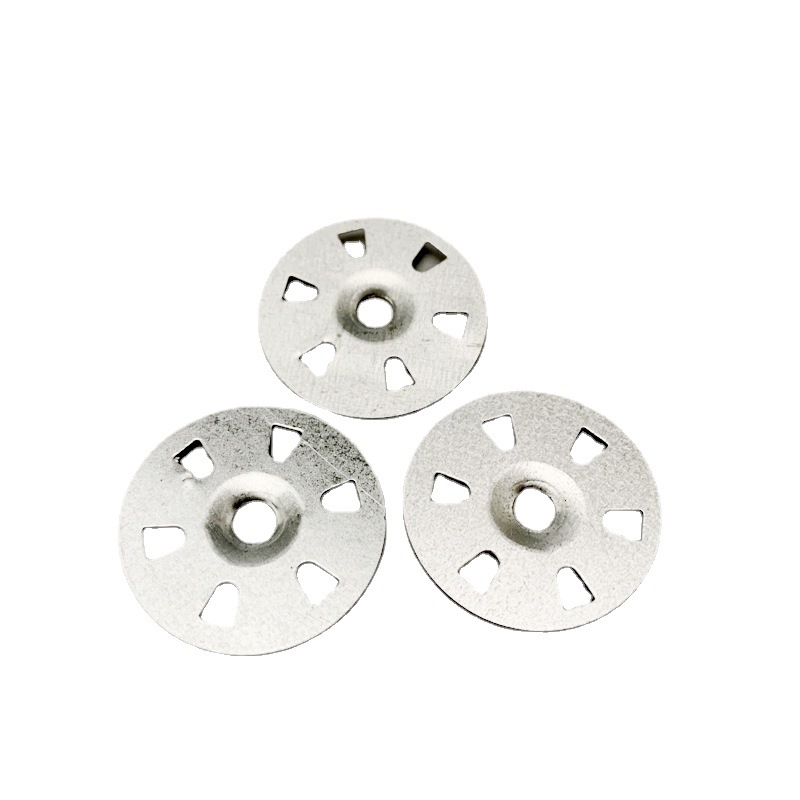 Factory supply insulation nail gasket gypsum board sticky piece butterfly-shaped six-hole four-thorn fixed insulation piece background wall lock piece