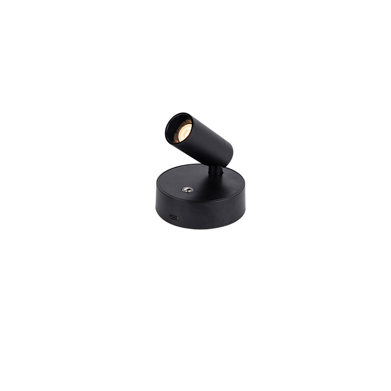 Wiring-free USB rechargeable wall lamp wireless magnetic spotlight stepless dimming bedroom bedside reading and painting wall washer