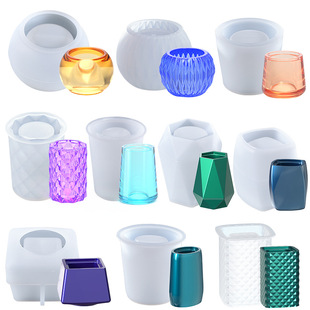 Yu Meiren diy Crystal Glue Dropping Mould Multiple Pen Container Storage Box Multi Meat Basin Silicone Mould Source Wholesale