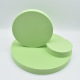25/15/10cm round three piece pistachio green