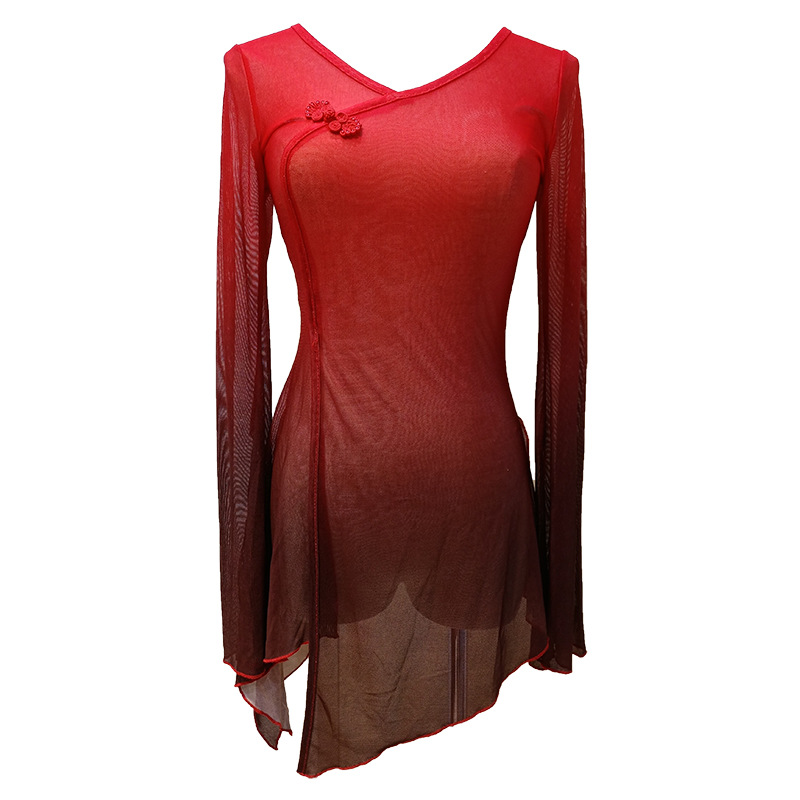 Bao Guang Hong Hua New Product Classical Dance Gradient Ethnic Rhyme Performance Practice Clothes Female Adult Gauze Dance Costume